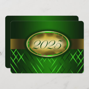 Green and Gold Class of 2025 Party Invitation