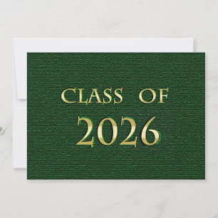 Green and Gold Class of 2026 Card