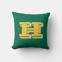 Green and Gold College Style Initial Monogram