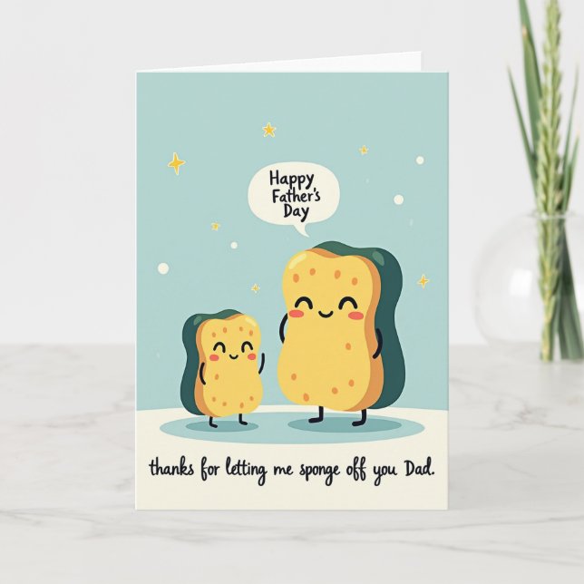 Green And Gold Dad Day Card (Front)