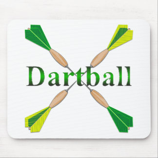 Green and Gold Dartball Darts Mouse Pad