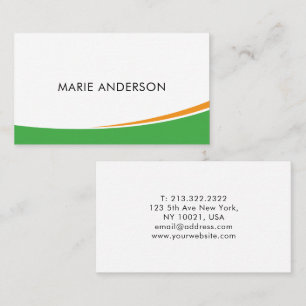 Green and Gold Elegant Business card. Business Card