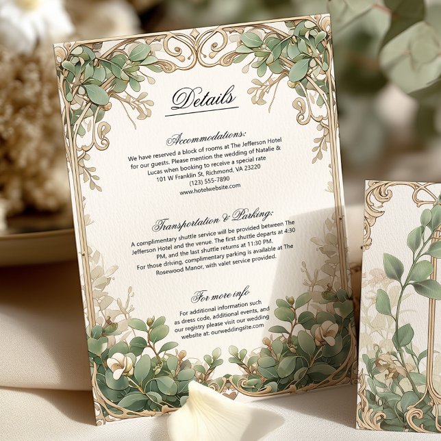Green and Gold Eucalyptus Greenery Wedding Details (Creator Uploaded)