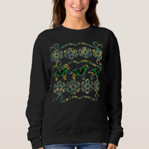 Green And Gold Labrador Ugly Christmas Sweater