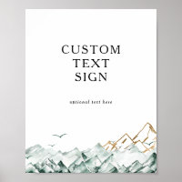 Green and Gold Mountain Cards and Gifts Custom