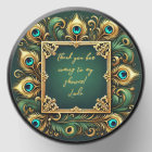 Green and Gold Peacock Frame Customisable 