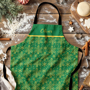 Green and Gold Personalised Apron