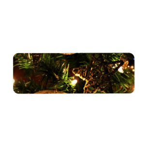 Green and Gold Return Address Label