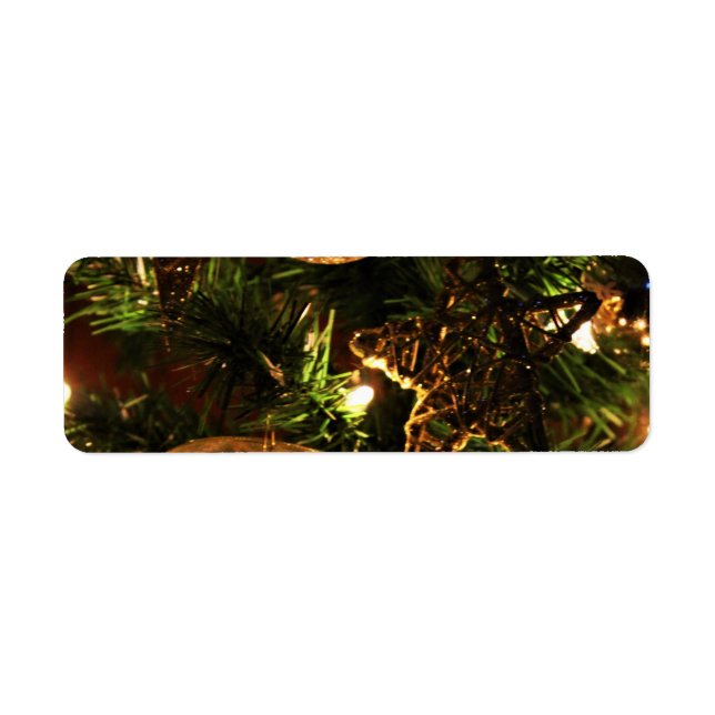 Green and Gold Return Address Label (Front)