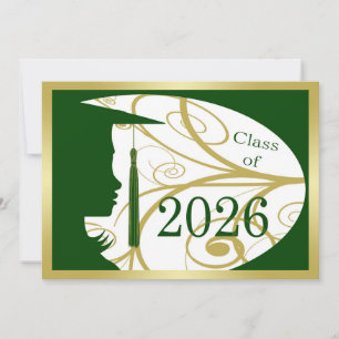 Green and Gold Silhouette 2026 Card