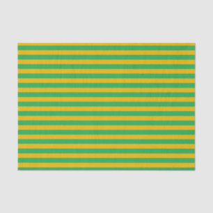 Green and Gold Stripes Tissue Paper