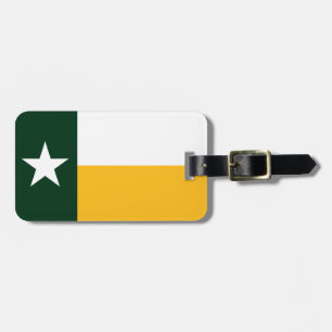 Green and Gold Texas Flag Luggage Tag