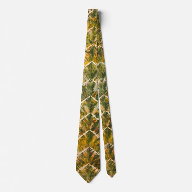Green and Gold Tie Dye Chevron Pattern (Front)