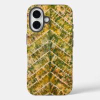 Green and Gold Tie Dye Chevron Pattern