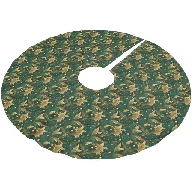 Green and Gold Tree Skirt (Angled)
