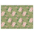 Green and Gold with Pink Roses Decoupage