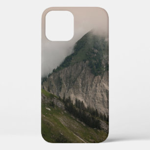 GREEN AND GRAY MOUNTAIN UNDER WHITE CLOUDS iPhone 12 CASE