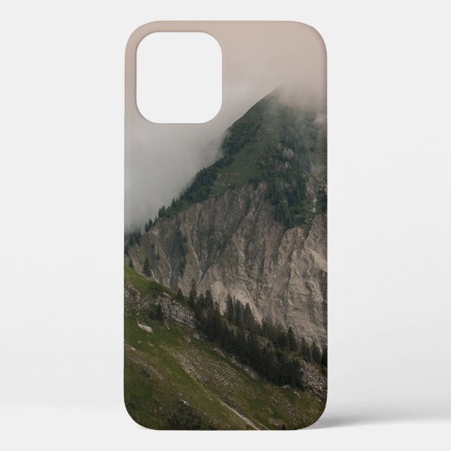GREEN AND GRAY MOUNTAIN UNDER WHITE CLOUDS Case-Mate iPhone CASE (Back)