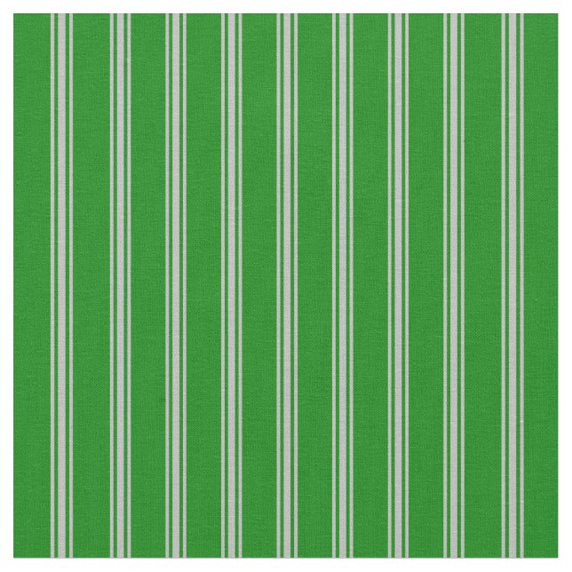 Green and Grey Coloured Lines/Stripes Pattern Fabric (Close Up)