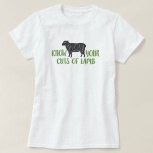 Green and Grey Know Your Cuts of Lamb T-Shirt