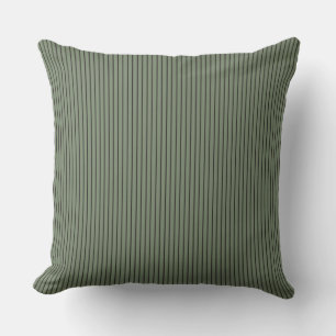 green and grey stripes cushion