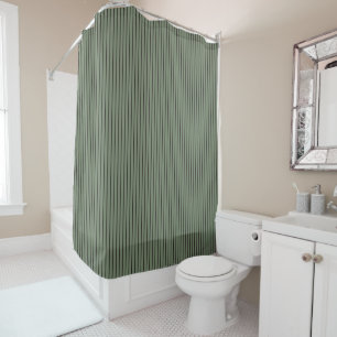 green and grey stripes Shower Curtain