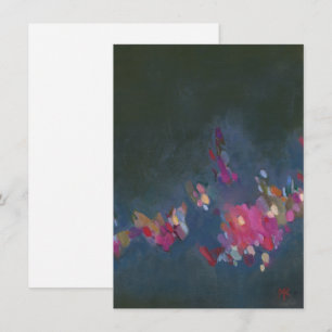 Green and Jewel Tones Abstract Art Painting Card