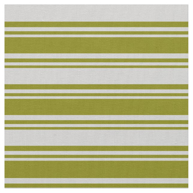 Green and Light Grey Coloured Striped Pattern Fabric (Close Up)