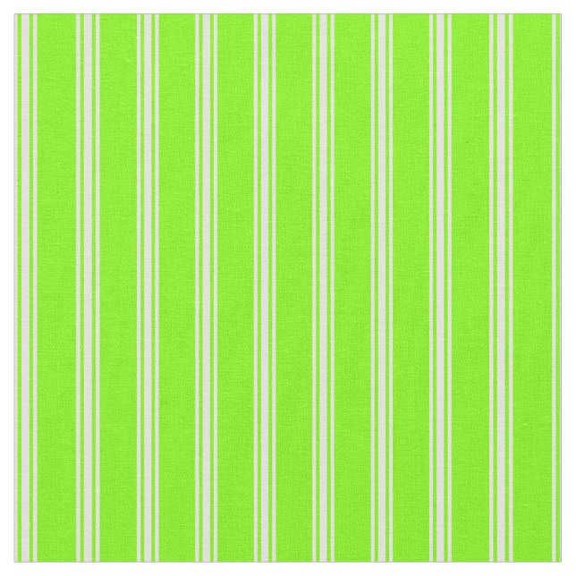 Green and Light Yellow Coloured Stripes Fabric (Close Up)