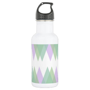 Green and lilac triangles 532 ml water bottle