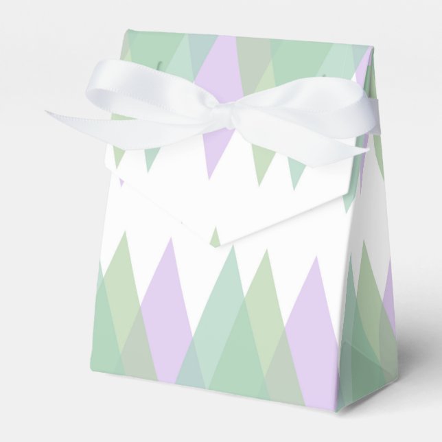 Green and lilac triangles favour box (Front Side)