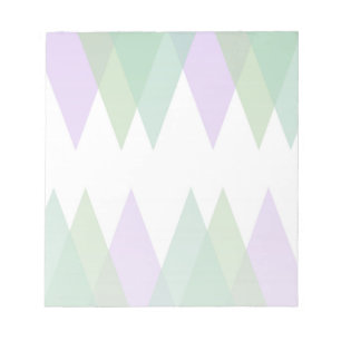 Green and lilac triangles notepad