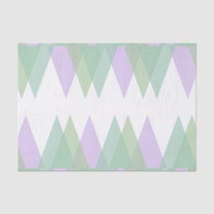 Green and lilac triangles tissue paper