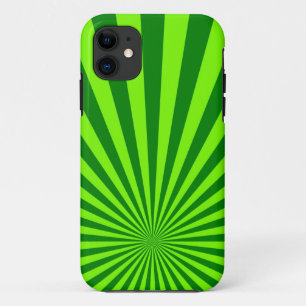 Green and Lime Funky Stripes Seamless iPhone 11 Case