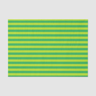 Green and Lime Green Stripes Tissue Paper