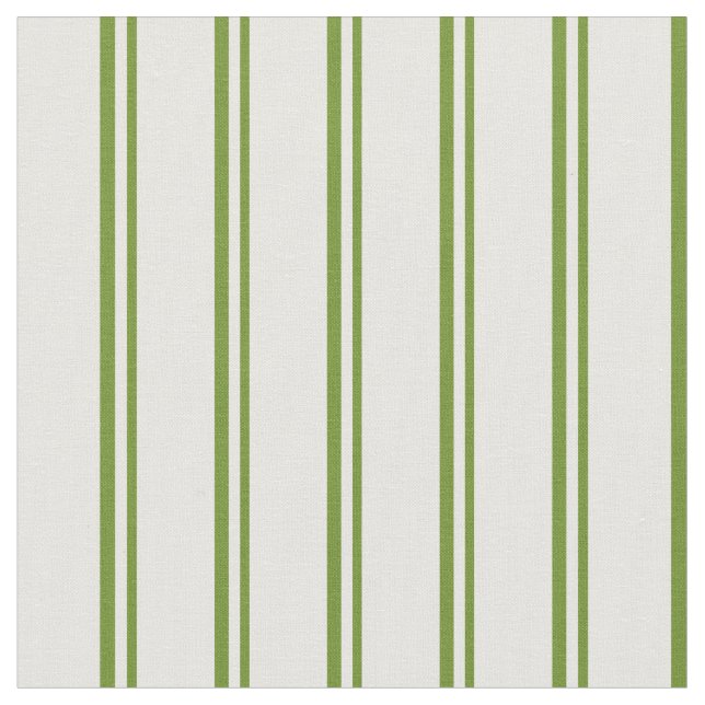 Green and Mint Cream Coloured Lines Fabric (Close Up)