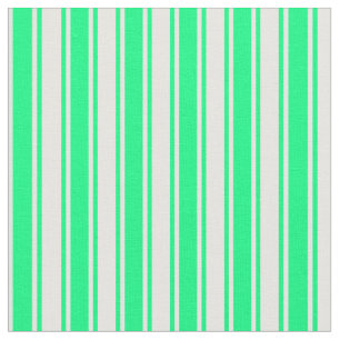 Green and Mint Cream Stripes/Lines Pattern Fabric