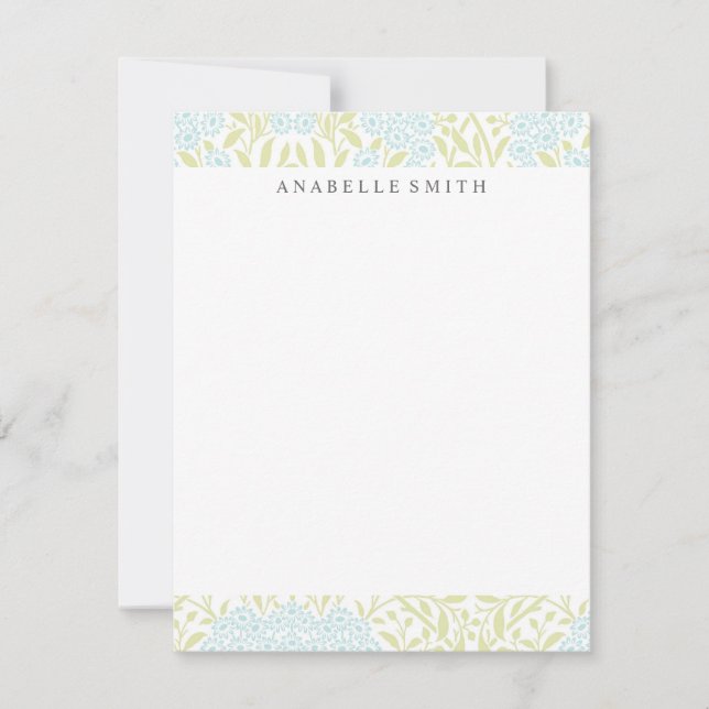 Green and Mint Floral Damask Pattern (Front)