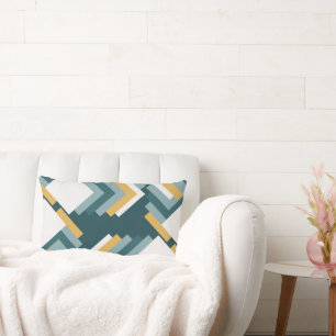 Green and mustard fashion cushion