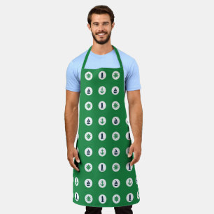 Green and Navy  Nautical Series Design 13  Apron