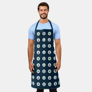 Green and Navy Nautical Series Design 15 Apron