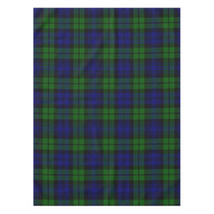 Green and navy Tartan Tablecloth