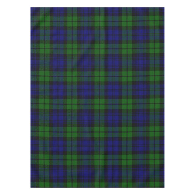 Green and navy Tartan Tablecloth (Front)