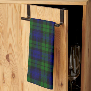 Green and navy Tartan Tea Towel