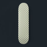 Green and Off White Chequerboard Skateboard<br><div class="desc">Green and Off White Chequerboard</div>
