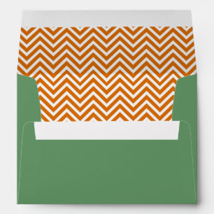 Green And Orange Chevron Envelope
