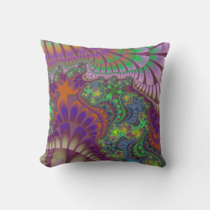 Green and Orange Melt Cushion