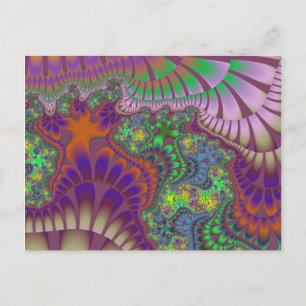 Green and Orange Melt Postcard
