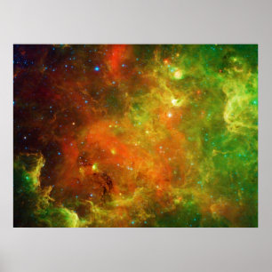 Green and Orange of the North American Nebula Poster