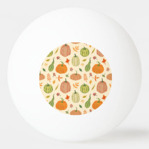 Green and orange pumpkins, seamless pattern. ping pong ball